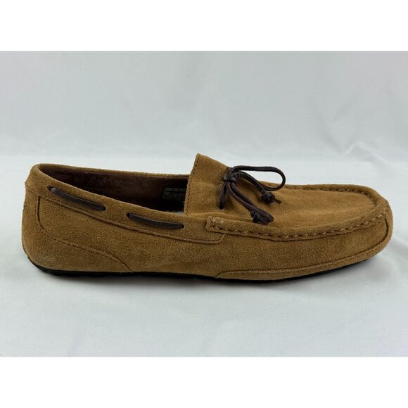 UGG Chester Chestnut Brown Suede Leather Mens Slippers Loafers 1005350 Sz 11 - Picture 5 of 8